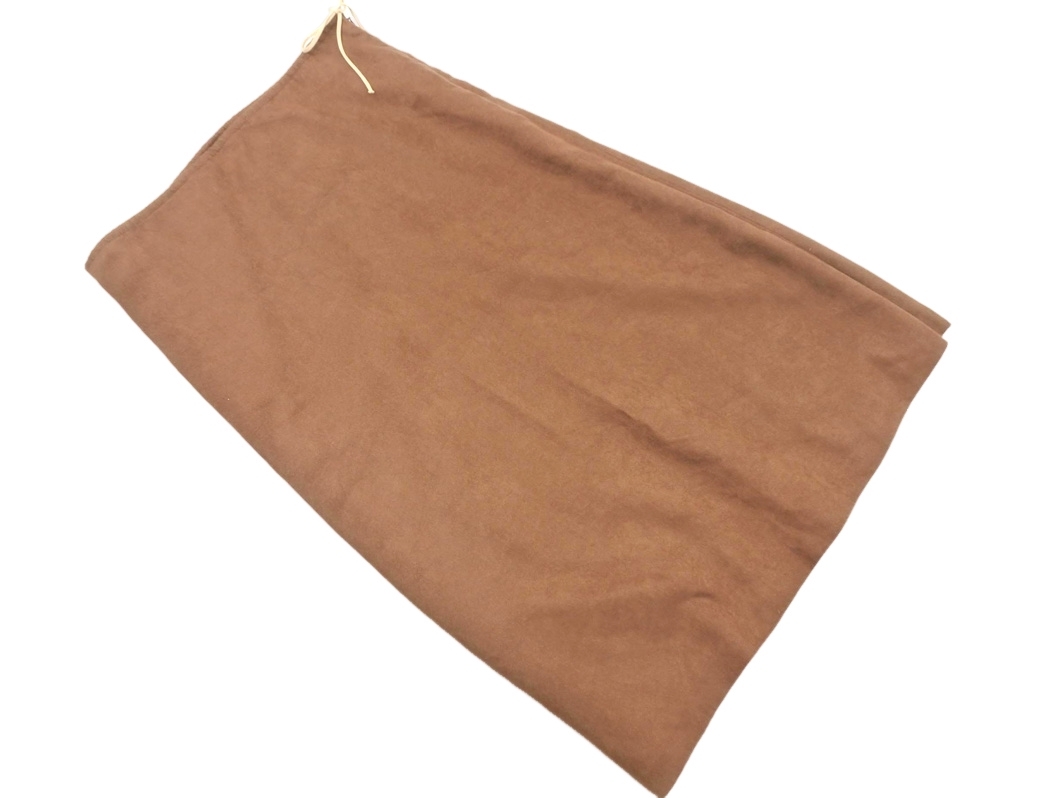 ネコポスOK KUMIKYOKU 組曲 スウェード調(diào) スカート size2/ブラウン ◇■ ☆ fhc5 レディース