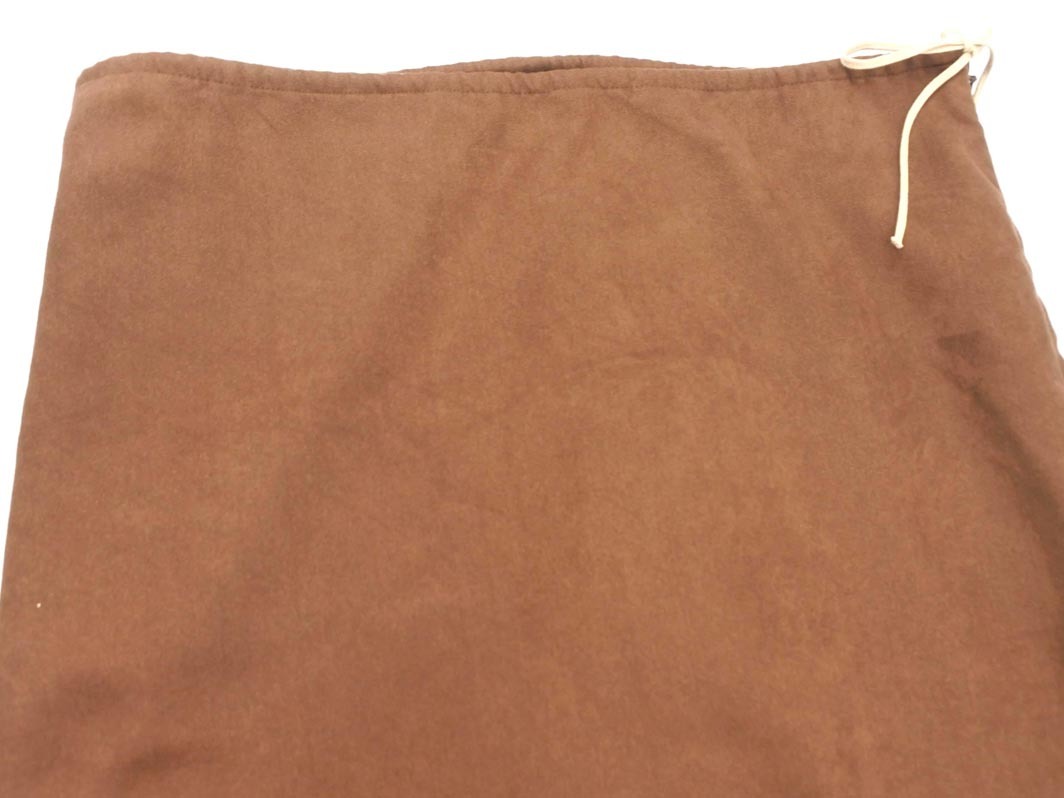 ネコポスOK KUMIKYOKU 組曲 スウェード調(diào) スカート size2/ブラウン ◇■ ☆ fhc5 レディース