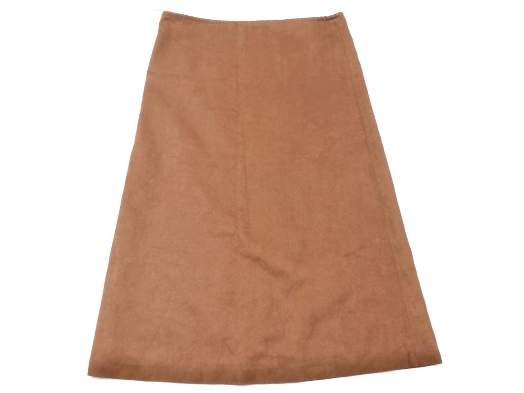 ネコポスOK KUMIKYOKU 組曲 スウェード調(diào) スカート size2/ブラウン ◇■ ☆ fhc5 レディース