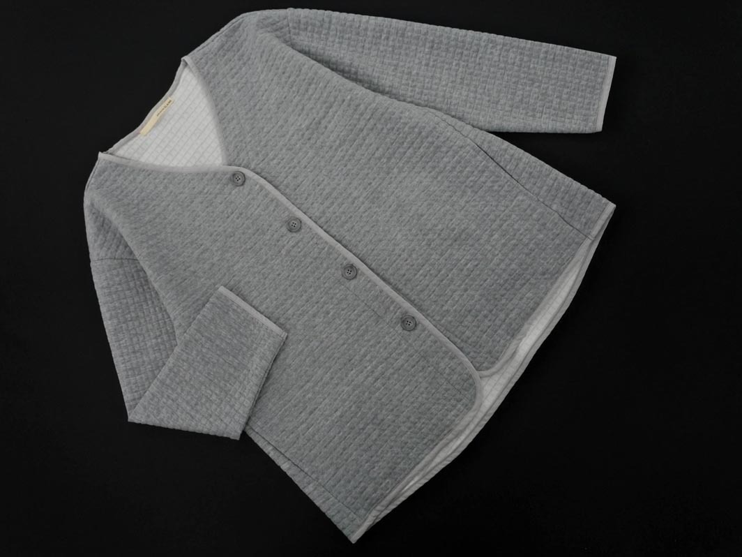 MELROSE メルローズ キルティング ノーカラー ジャケット グレー ◇■ ☆ fhc5 レディース_画像1