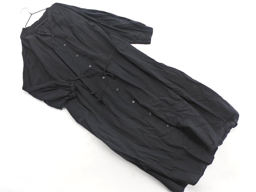 LEPSIM レプシィムローリーズファーム ロング シャツ ワンピース sizeF/黒 ■◇ ☆ fhc6 レディース_画像1