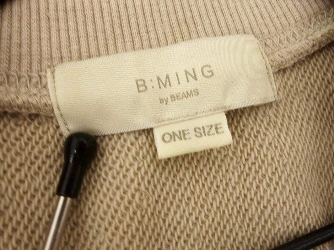 B:MING ｂｙ BEAMS プリント トレーナー スウェット sizeONE/ベージュ ◇■ ☆ fhc6 レディース