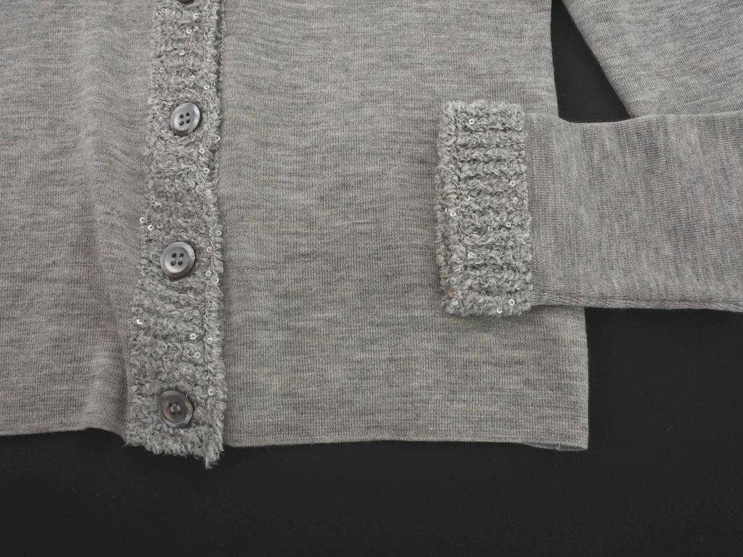 23区 ウール混 Vネック ニット カーディガン size40/グレー ◇■ ☆ fhc6 レディース_画像2