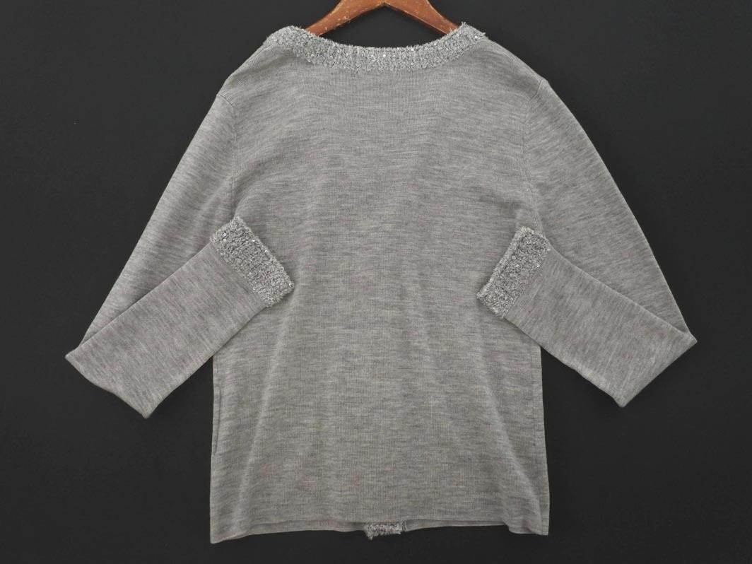 23区 ウール混 Vネック ニット カーディガン size40/グレー ◇■ ☆ fhc6 レディース_画像4