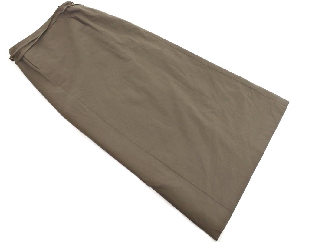 ネコポスOK LAUTREAMONT ロートレアモン バックレースアップ ロング スカート size2/カーキ ◇■ ☆ fhc6 レディース_画像1