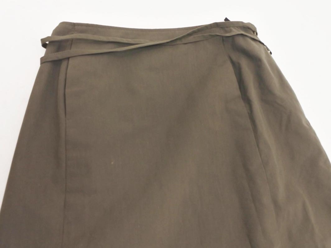 ネコポスOK LAUTREAMONT ロートレアモン バックレースアップ ロング スカート size2/カーキ ◇■ ☆ fhc6 レディース_画像3