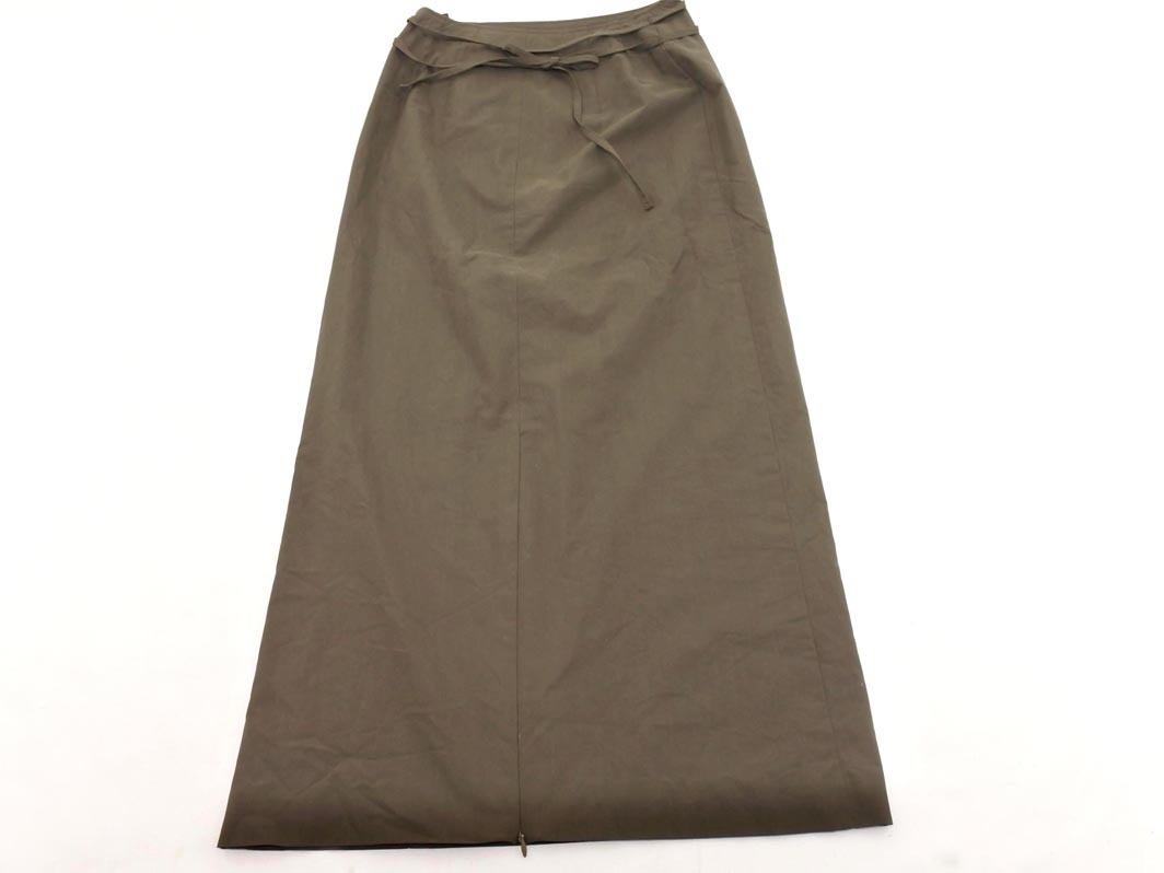 ネコポスOK LAUTREAMONT ロートレアモン バックレースアップ ロング スカート size2/カーキ ◇■ ☆ fhc6 レディース_画像4