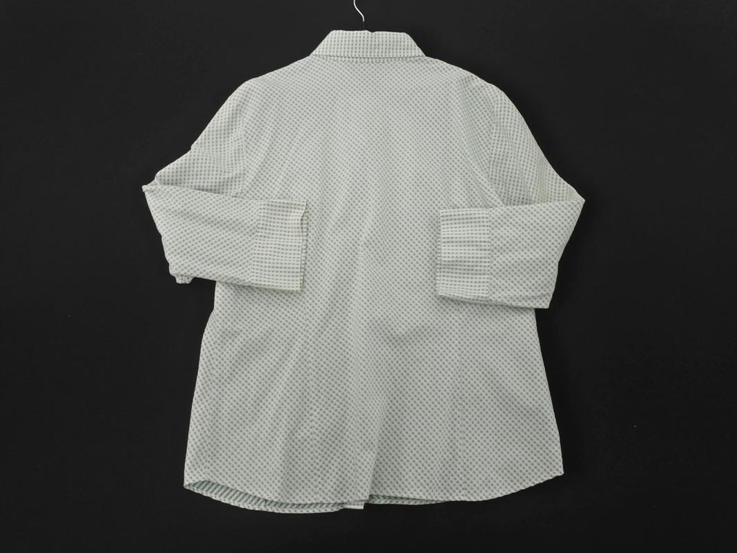 TRANS WORK トランスワーク ギンガムチェック ブラウス シャツ size44/白ｘ緑 ■◇ ☆ fhc6 レディース_画像6