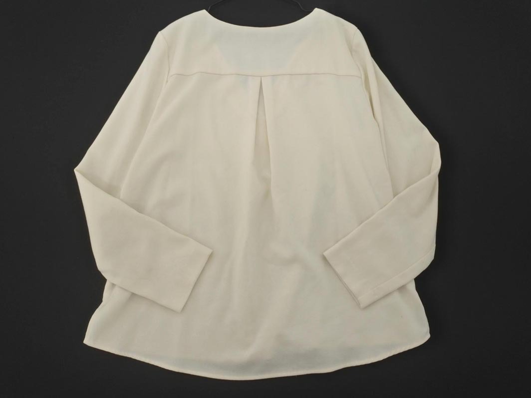ネコポスOK NATURAL BEAUTY BASIC ナチュラルビューティーベーシック Vネック ブラウス シャツ sizeM/アイボリー ◇■ ☆ fhc7 レディース_画像5