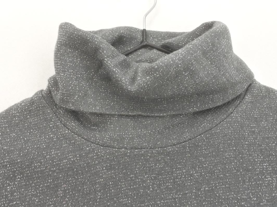 LAISSE PASSE レッセパッセ ラメ タートルネック カットソー sizeF/グレー ◇■ ☆ fhc7 レディース_画像2