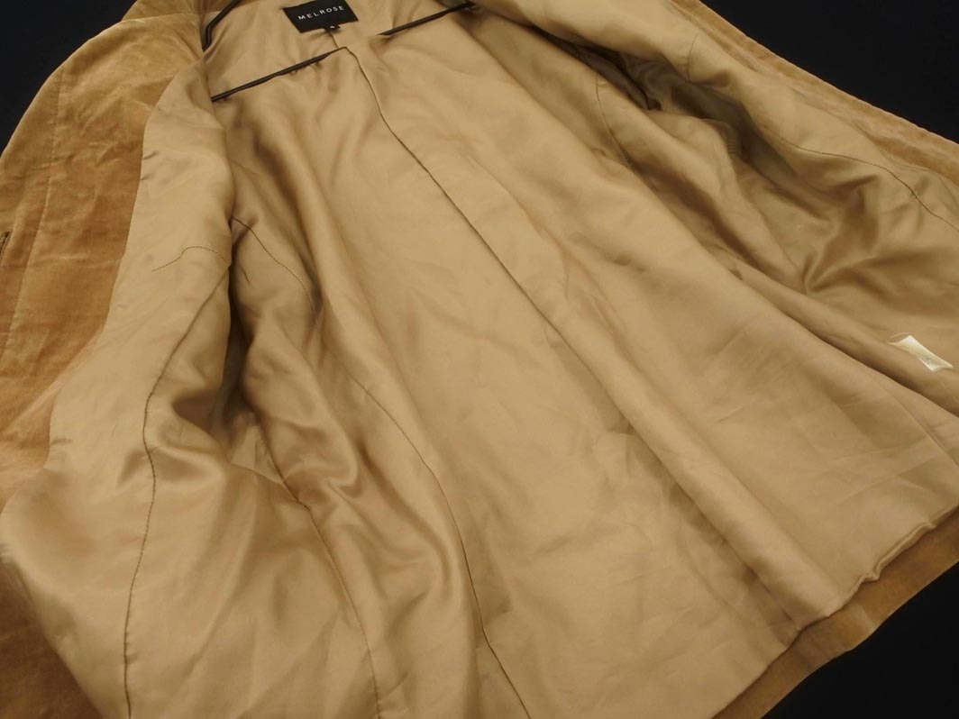 MELROSE メルローズ フェイクスエード テーラード ジャケット size4/ベージュ ◇■ ☆ fhc7 レディース_画像5