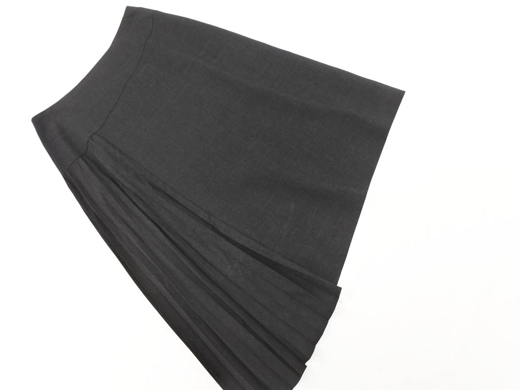 ネコポスOK COMME CA DU MODE コム サ デ モード ウール100% プリーツ スカート size7/グレー ◇■ ☆ fhc7 レディース