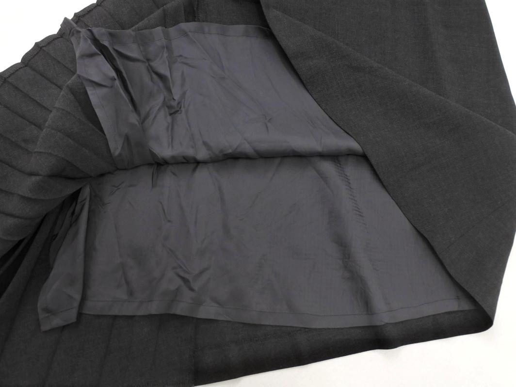 ネコポスOK COMME CA DU MODE コム サ デ モード ウール100% プリーツ スカート size7/グレー ◇■ ☆ fhc7 レディース