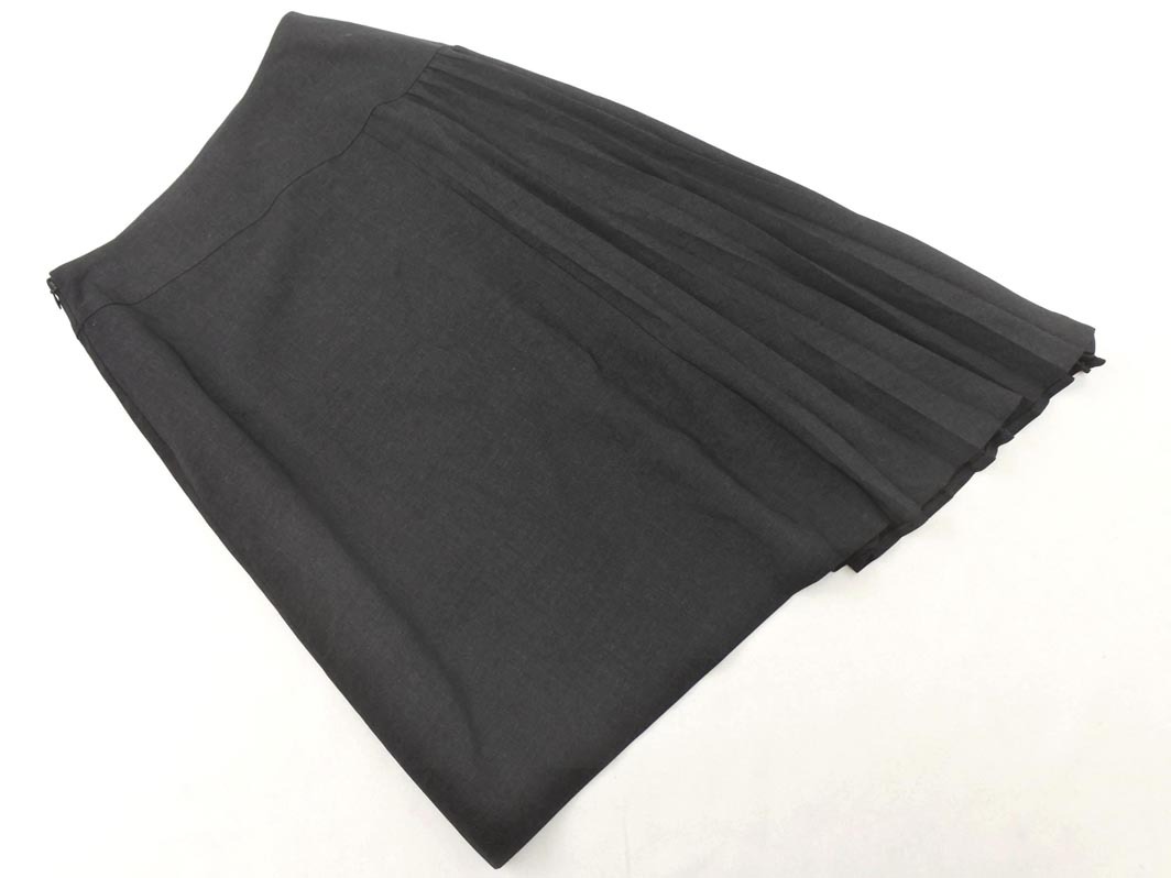 ネコポスOK COMME CA DU MODE コム サ デ モード ウール100% プリーツ スカート size7/グレー ◇■ ☆ fhc7 レディース