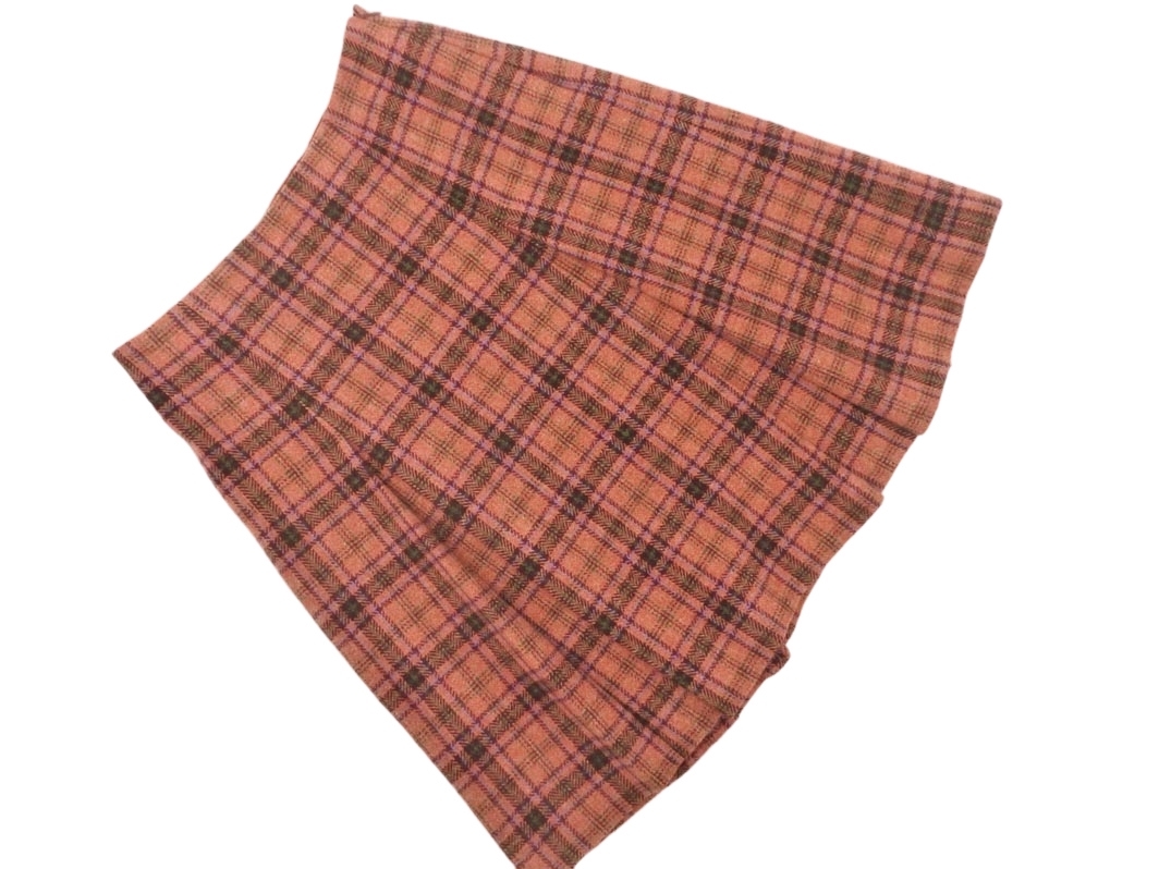 KUMIKYOKU 組曲 ウール100% チェック ボックス プリーツ スカート size2/ピンク ◇■ ☆ fhc9 レディース