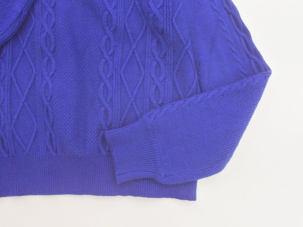 NATURAL BEAUTY BASIC ナチュラルビューティーベーシック ケーブル編み ニット セーター sizeM/青 ◇■ ☆ fhc9 レディース_画像2