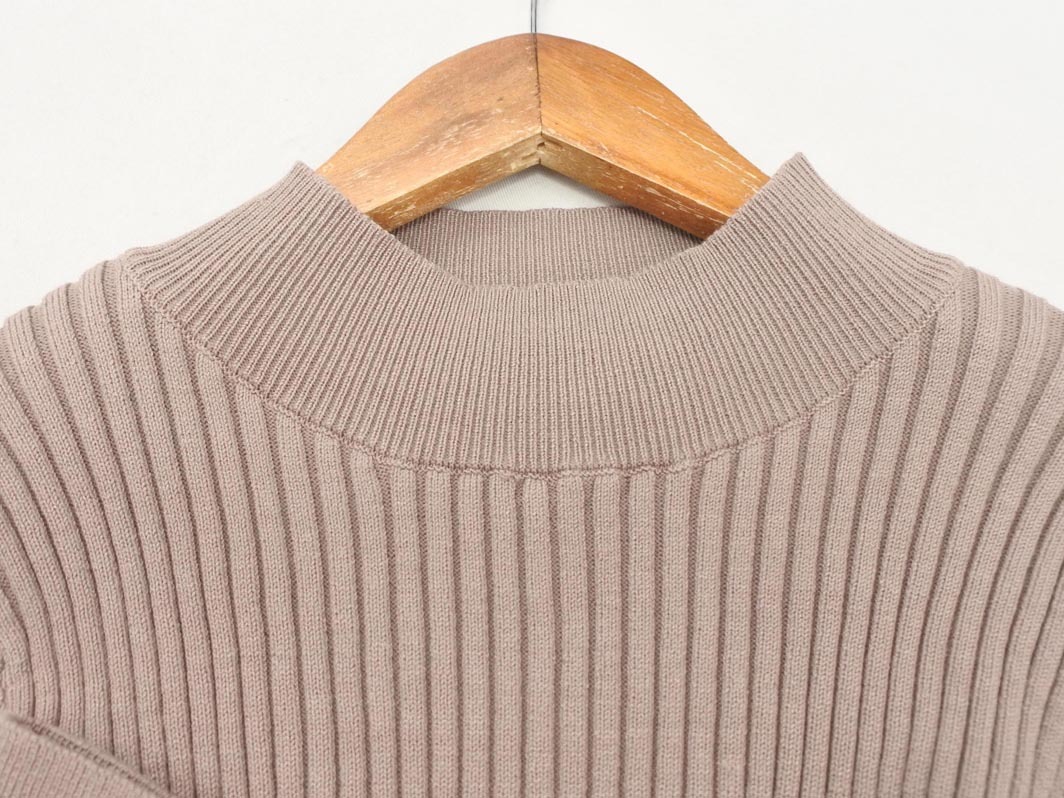NATURAL BEAUTY BASIC ナチュラルビューティーベーシック リブ ニット セーター sizeM/モカ ◇■ ☆ fhc9 レディース_画像3