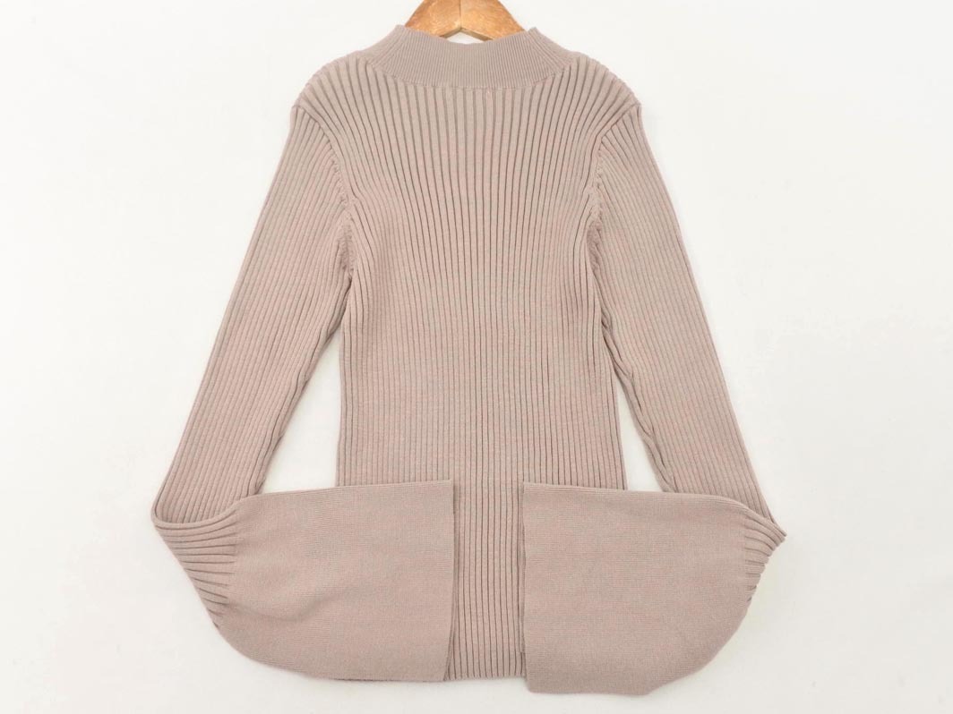 NATURAL BEAUTY BASIC ナチュラルビューティーベーシック リブ ニット セーター sizeM/モカ ◇■ ☆ fhc9 レディース_画像4
