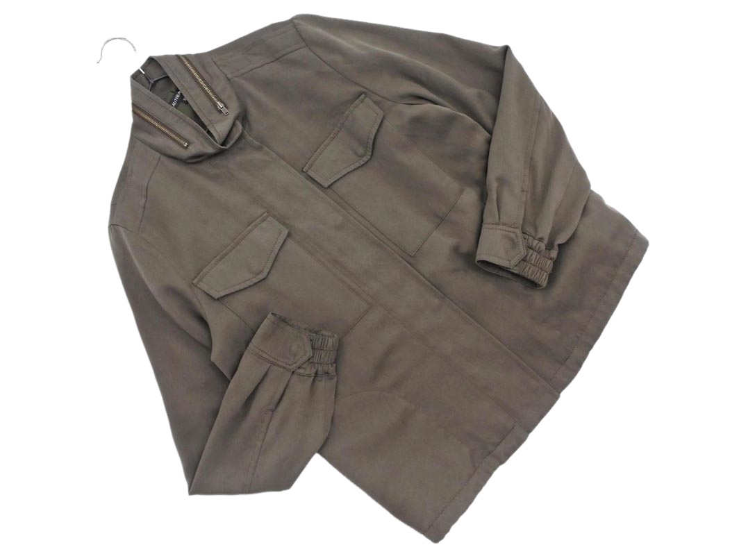 LAUTREAMONT ロートレアモン スタンドカラー ジャケット size38/茶 ◇■ ☆ fhc9 レディース