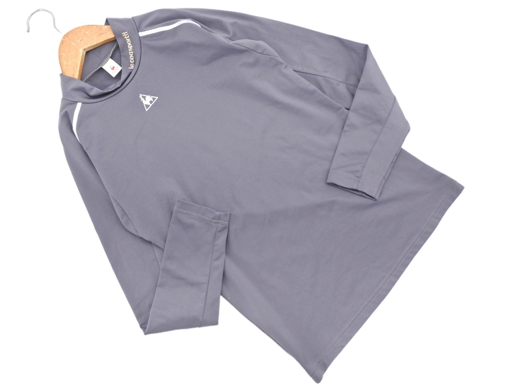 ネコポスOK le coq sportif ルコックスポルティフ ハイネック ロゴ トレーニングウェア カットソー sizeM/グレー ■■ ☆ fhc9 レディース_画像1