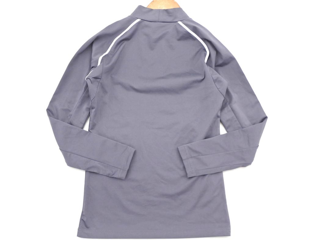 ネコポスOK le coq sportif ルコックスポルティフ ハイネック ロゴ トレーニングウェア カットソー sizeM/グレー ■■ ☆ fhc9 レディース_画像4