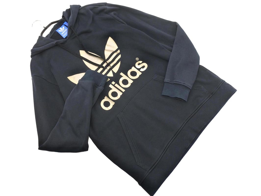 adidas originals アディダスオリジナルス ロゴ プルオーバー パーカー size0/黒 ◇■ ☆ fhc8 メンズ
