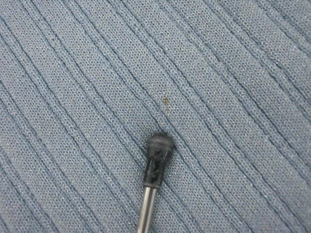 PAUL STUART paul (pole) Stuart шерсть .V шея ламе вязаный свитер size6/ бледно-голубой *# * fhc8 женский