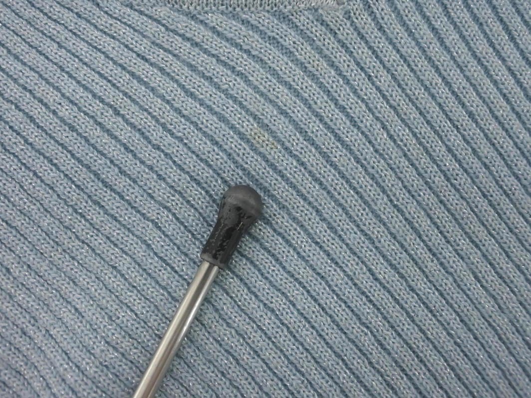 PAUL STUART paul (pole) Stuart шерсть .V шея ламе вязаный свитер size6/ бледно-голубой *# * fhc8 женский