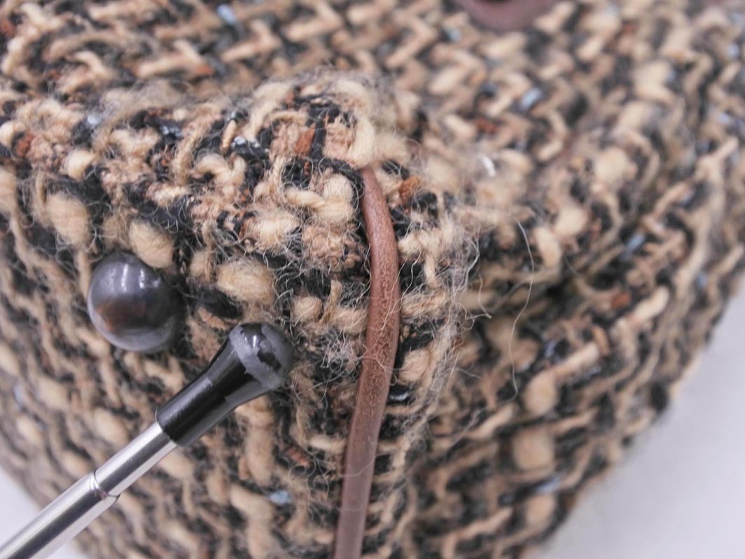 ESTNATION エストネーション ツイード ハンド バッグ ベージュ ◇■ ☆ fhc9 レディース_画像6