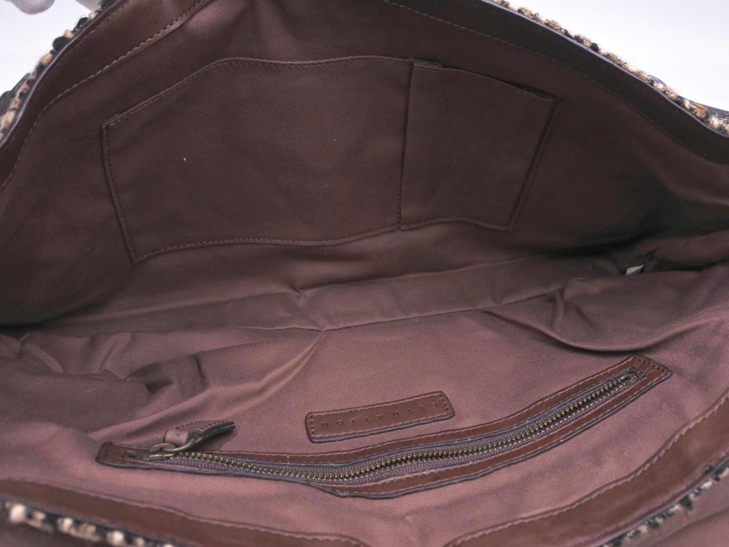 ESTNATION エストネーション ツイード ハンド バッグ ベージュ ◇■ ☆ fhc9 レディース_画像8