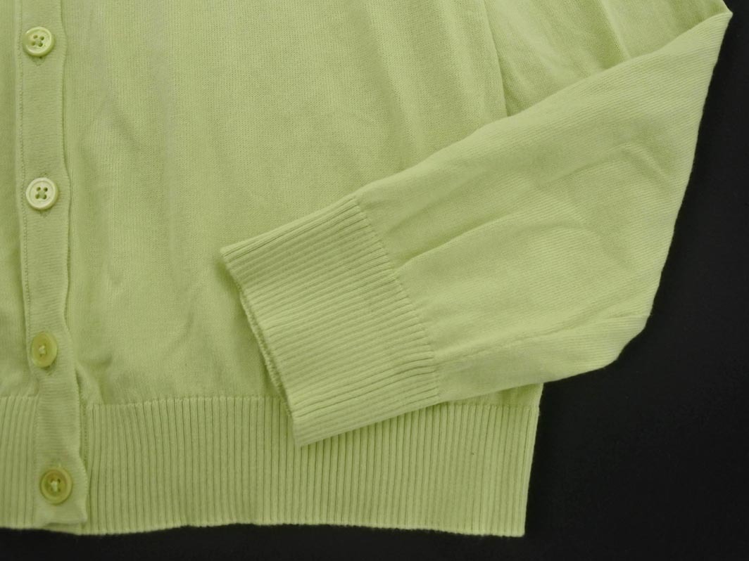 кошка pohs OK PAUL STUART paul (pole) Stuart вязаный кардиган size8/ желтый зеленый *# * fhc9 женский