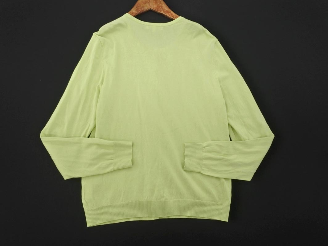 кошка pohs OK PAUL STUART paul (pole) Stuart вязаный кардиган size8/ желтый зеленый *# * fhc9 женский