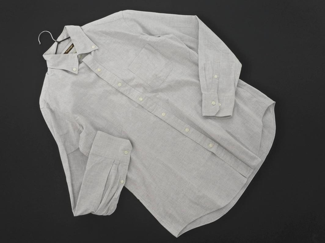 PAUL STUART paul (pole) Stuart кнопка down рубашка sizeM/ серый *# * fhc8 мужской 