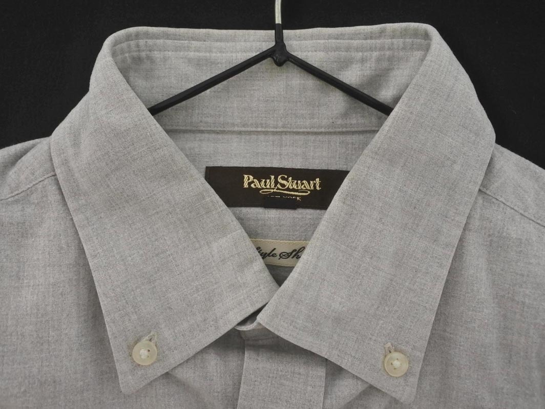 PAUL STUART paul (pole) Stuart кнопка down рубашка sizeM/ серый *# * fhc8 мужской 