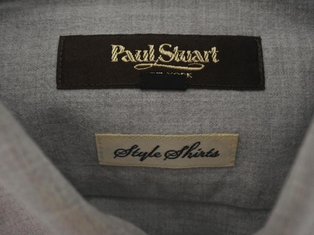 PAUL STUART paul (pole) Stuart кнопка down рубашка sizeM/ серый *# * fhc8 мужской 