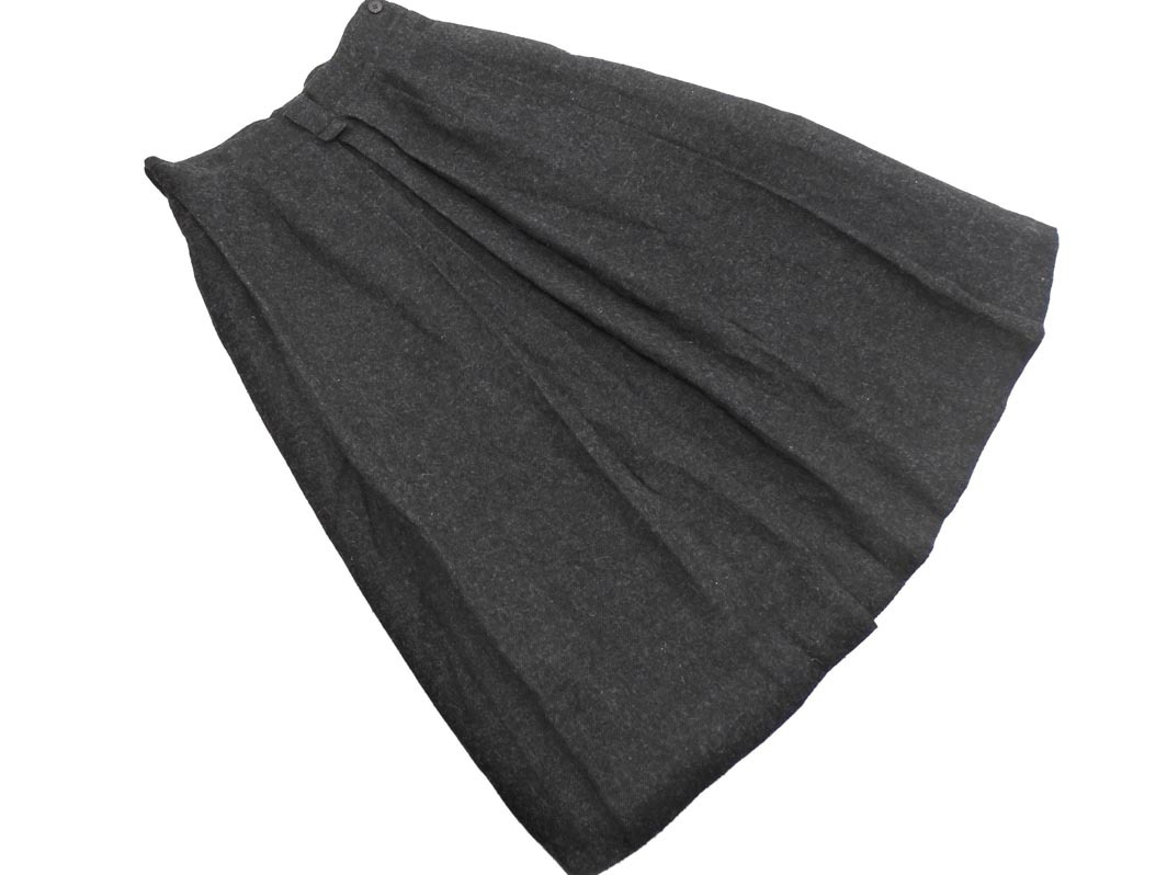 COMME CA DU MODE コム サ デ モード ウール混 タック スカート 黒 ◇■ ☆ fhc8 レディース