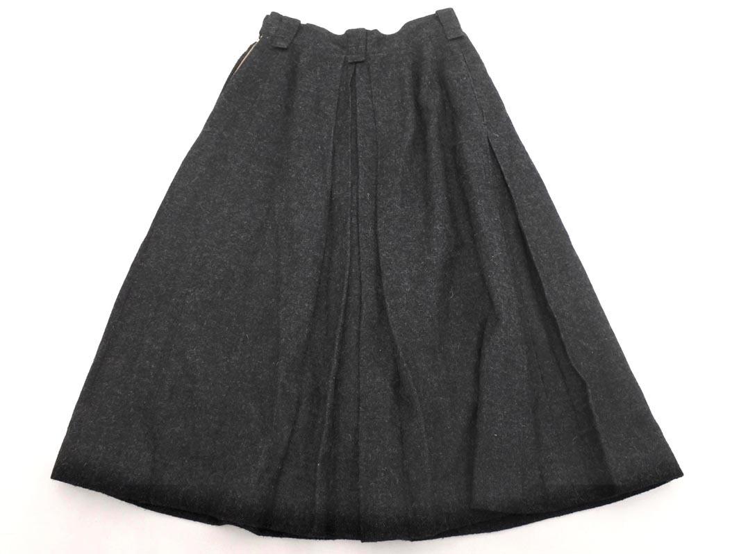 COMME CA DU MODE コム サ デ モード ウール混 タック スカート 黒 ◇■ ☆ fhc8 レディース