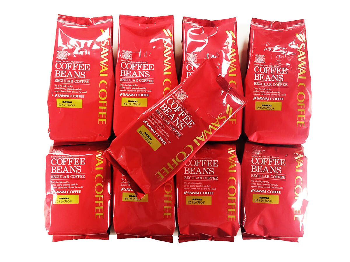 【新品・9袋】澤井珈琲 ビクトリーブレンド 約450杯分 豆のまま 珈琲 焙煎 新品・500g×9袋】澤井珈琲 ビクトリーブレンド 約450杯 豆のまま