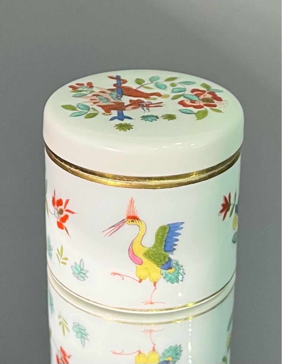 Meissen マイセン/※稀少型 1級品 柿右衛門様式 獅子 鳳凰　蓋物 Meissen マイセン/※稀少型 1級品 柿右衛門様式 獅子 鳳凰 蓋物
