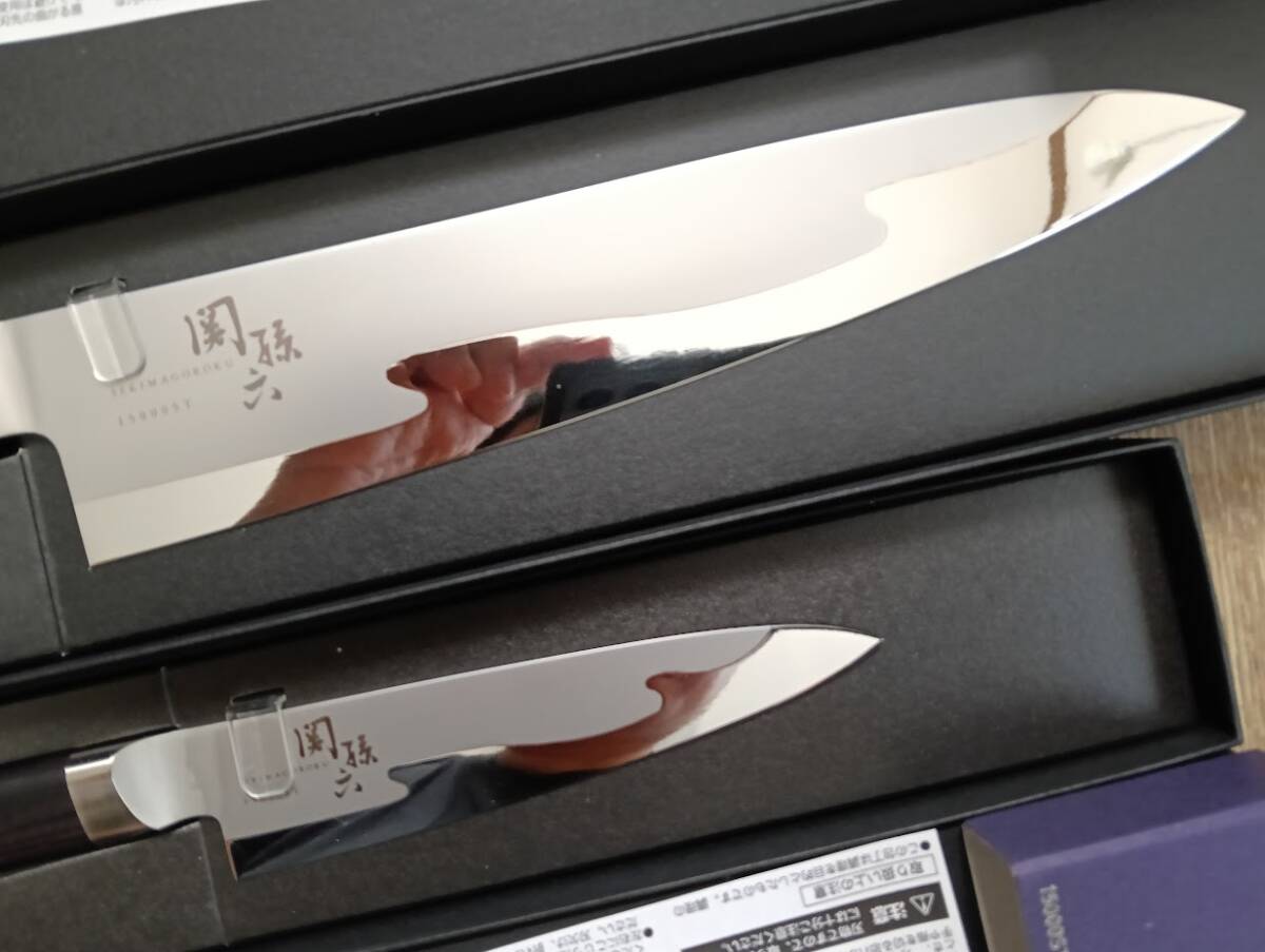 未使用★関孫六15000ST 21cm牛刀 12cmペティセット_画像2