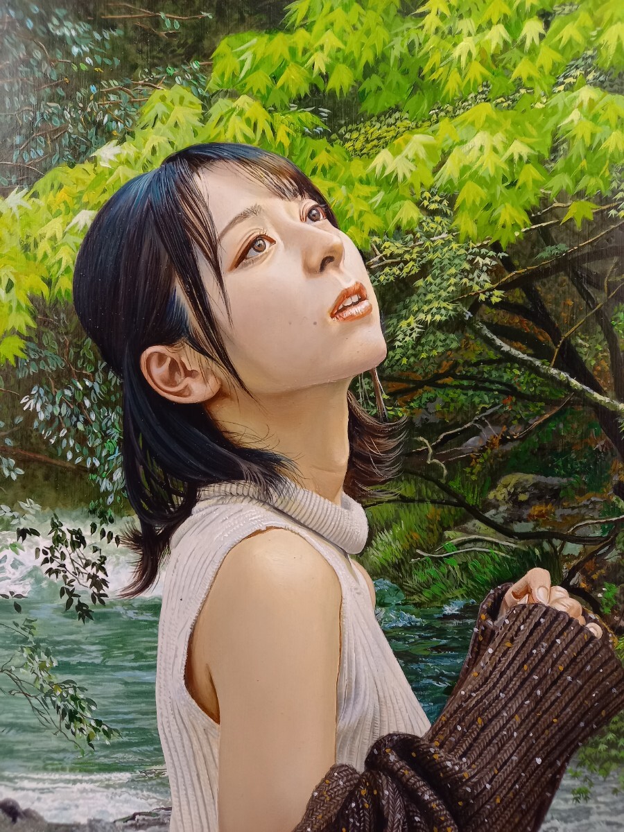 江成 一郎 氏 のP１０号油彩作品「うたたね」裸婦の名手　白日会会員　日展会友 Yahoo!オークション -「油彩 白日会」(人物画) (油彩)の落札相場