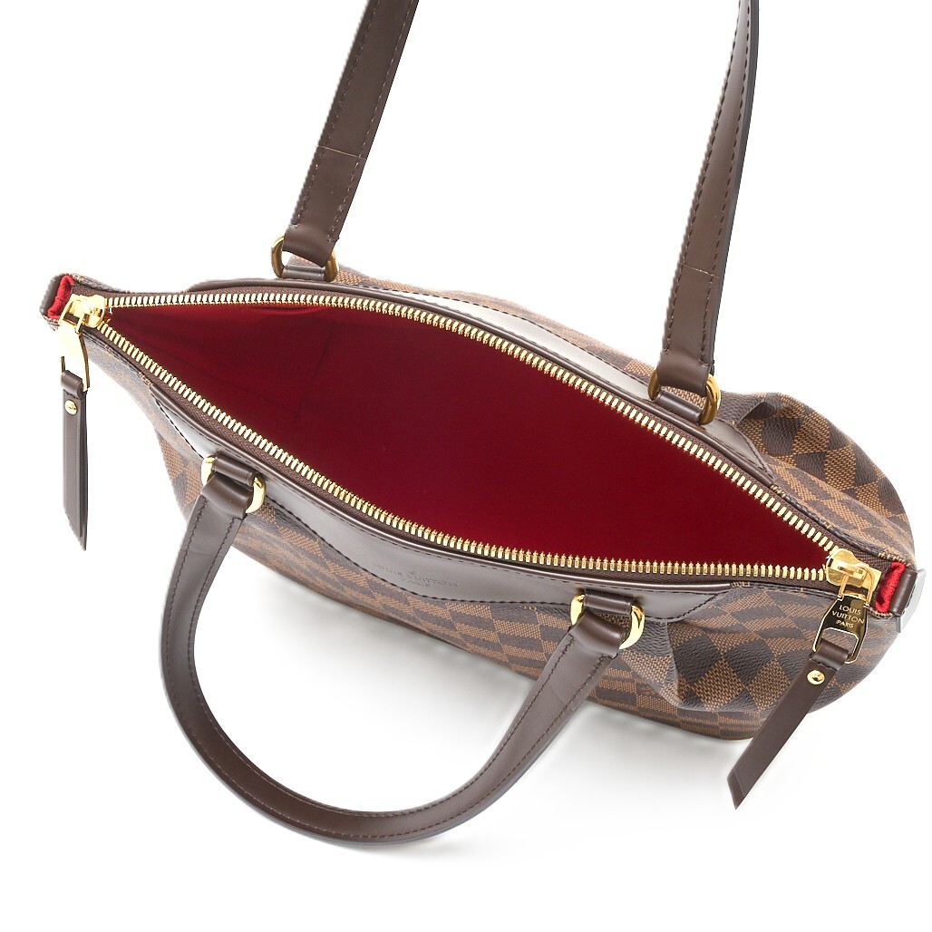 LOUIS VUITTON ルイヴィトン ウェストミンスター PM N41102 ショルダーバッグ ダミエ・エベヌ×レザー ブラウン×ゴールド レディース_画像6