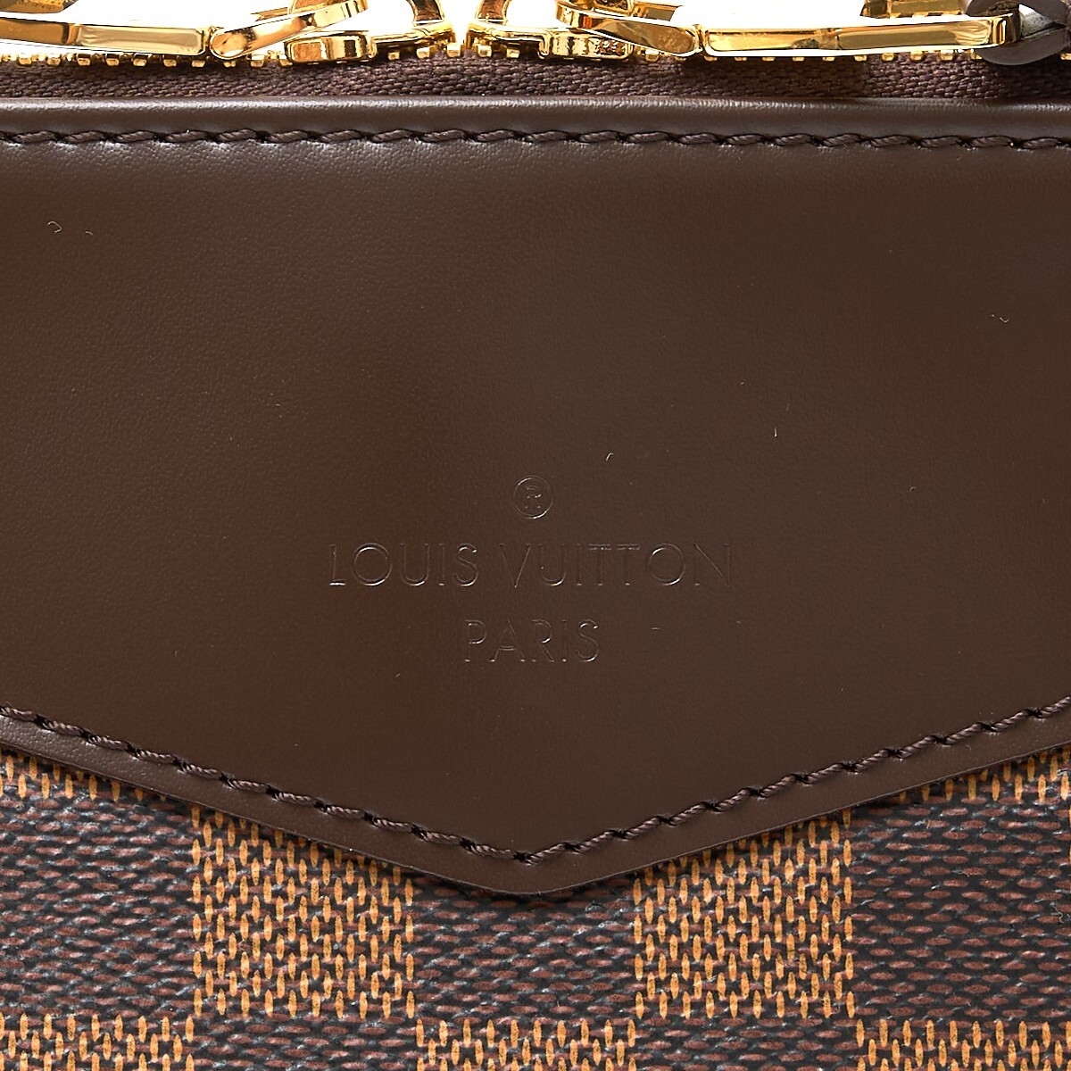 LOUIS VUITTON ルイヴィトン ウェストミンスター PM N41102 ショルダーバッグ ダミエ・エベヌ×レザー ブラウン×ゴールド レディース_画像7