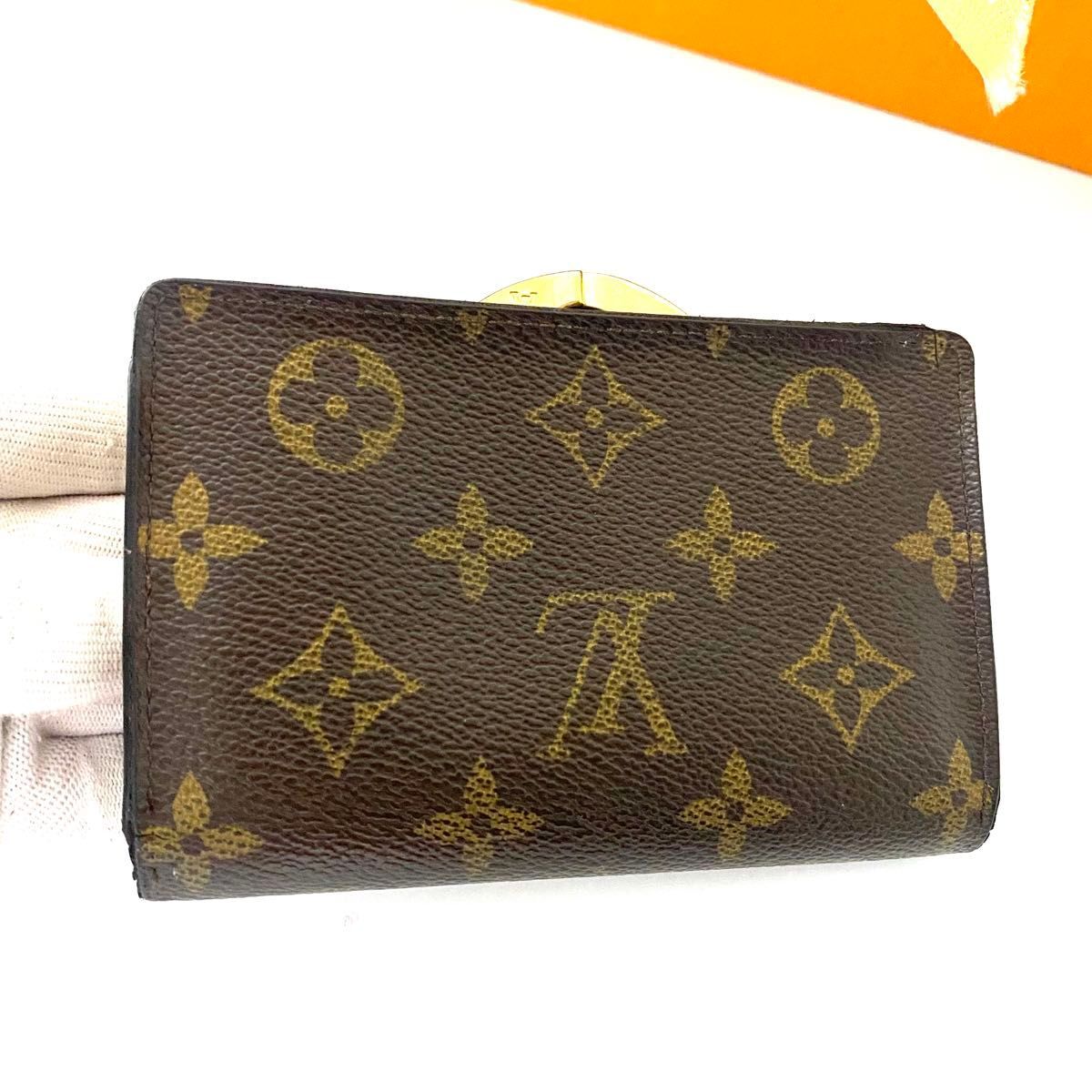 SALE❣️ルイヴィトン ヴィエノワ モノグラム がま口 二つ折り財布 ブラウン ルイ ヴィトン ヴィエノワ モノグラム がま口 ブラウン 二つ折り