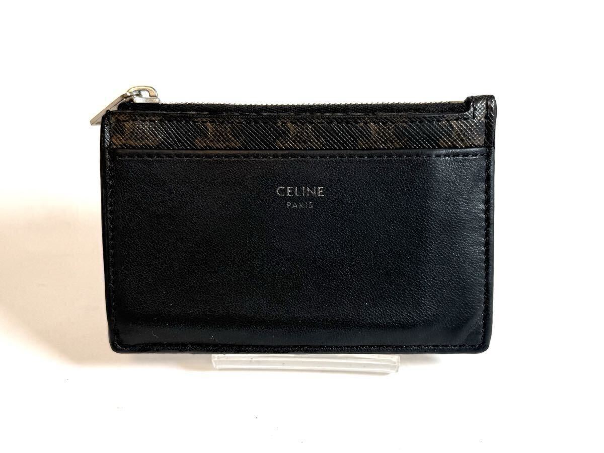 セリーヌ　フラグメント、ケース　マカダム柄 798 セリーヌ CELINE フラグメントケース ブラックマカダム柄