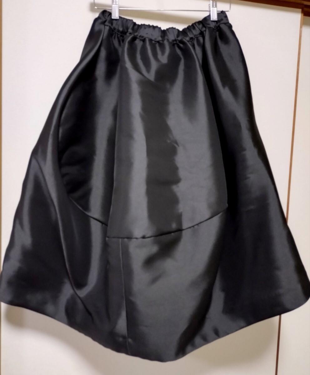コムデギャルソン 日本製 黒 変形 フレアスカート SS コムデギャルソン 立体変形スカート COMME des GARCONS ロング