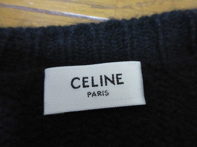 セリーヌ　CELINE　21SS THE DANCING KID　カシミヤ　ウール　マウス　ロゴ　2A04L714M　オーバーサイズ　ニット M　國內(nèi)正規(guī)品