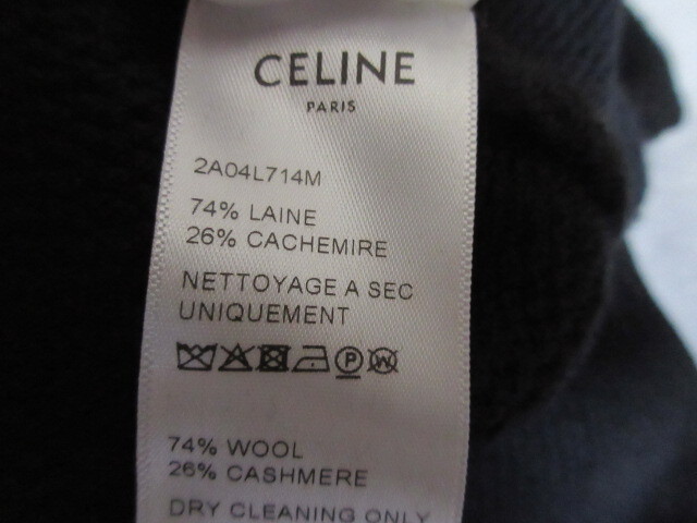 セリーヌ　CELINE　21SS THE DANCING KID　カシミヤ　ウール　マウス　ロゴ　2A04L714M　オーバーサイズ　ニット M　國內(nèi)正規(guī)品