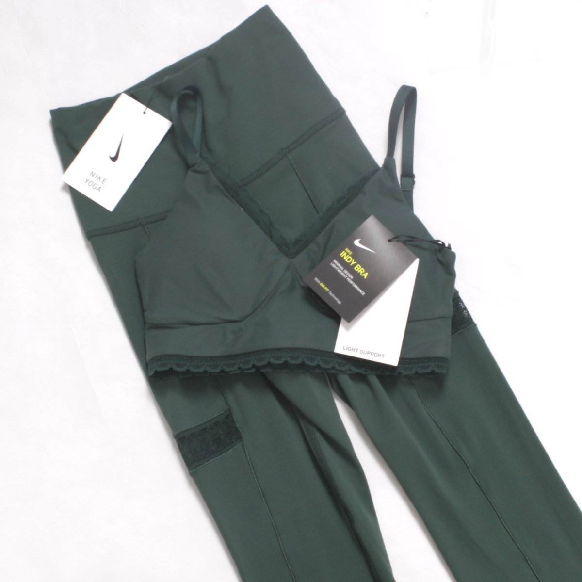 【タグ付・新品】セットアップ NIKE インディ リュクス ウィメンズ ライトサポート スポーツブラ /ヨガ ウィメンズ レギンスY 7 ナイキ_画像9