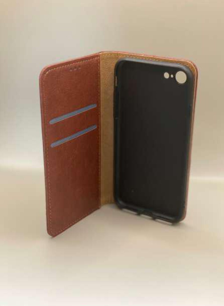 iPhoneケース スマホケース iPhoneSE iPhone8 手帳ケース 手帳型カバー レザーケース 耐衝撃 ブラウン アイフォンケース 全面カバー _画像6